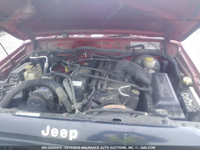 1J4FF68S5XL555269 - 1999 JEEP CHEROKEE SPORT/CLASSIC წითელი ფოტო 10
