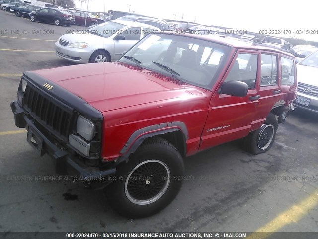 1J4FF68S5XL555269 - 1999 JEEP CHEROKEE SPORT/CLASSIC წითელი ფოტო 2