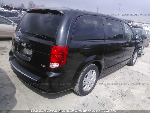 2C4RDGBG9FR652645 - 2015 DODGE GRAND CARAVAN SE BLACK photo 4