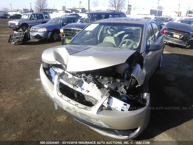 1G8AJ55F17Z133152 - 2007 SATURN ION LEVEL 2 GOLD photo 6