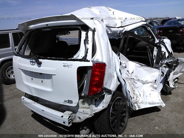 JTLKE50E191088006 - 2009 TOYOTA SCION XB WHITE photo 4