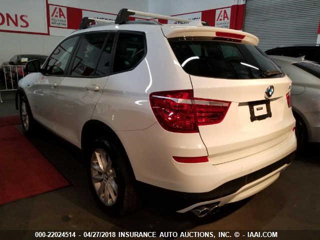 5UXWZ7C52H0V86100 - 2017 BMW X3 SDRIVE28I WHITE photo 3