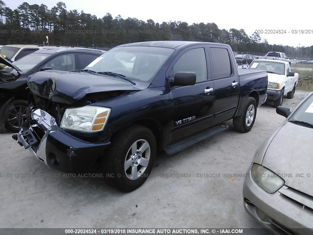 1N6AA07AX6N542893 - 2006 NISSAN TITAN XE/SE/LE BLUE photo 2