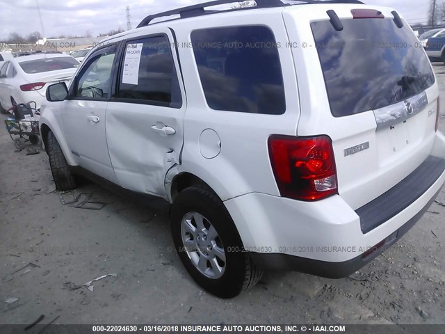 4F2CZ02Z48KM25915 - 2008 MAZDA TRIBUTE I WHITE photo 3