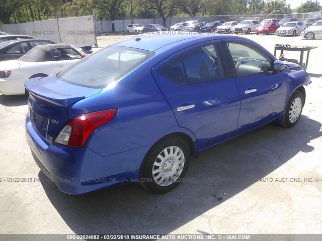 3N1CN7AP5GL845588 - 2016 NISSAN VERSA S/S PLUS/SV/SL BLUE photo 4