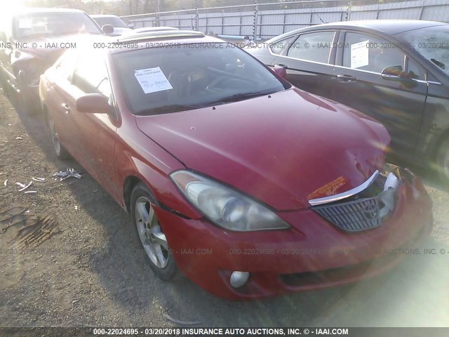 4T1CE38P65U971775 - 2005 TOYOTA CAMRY SOLARA SE/SLE RED photo 1