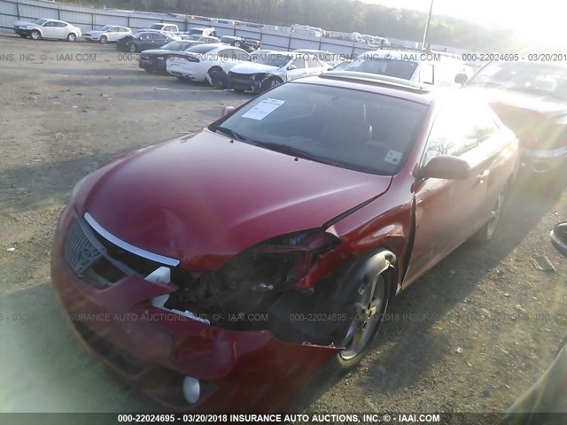 4T1CE38P65U971775 - 2005 TOYOTA CAMRY SOLARA SE/SLE წითელი ფოტო 2