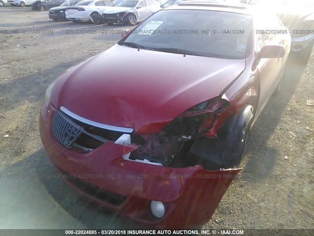 4T1CE38P65U971775 - 2005 TOYOTA CAMRY SOLARA SE/SLE წითელი ფოტო 6