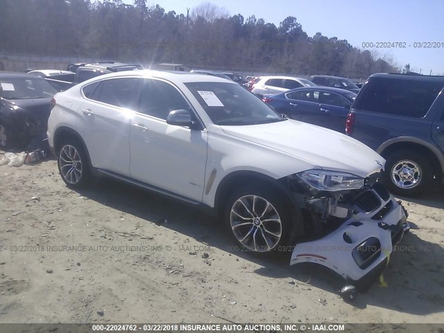 5UXKU2C54G0N81558 - 2016 BMW X6 XDRIVE35I WHITE photo 1