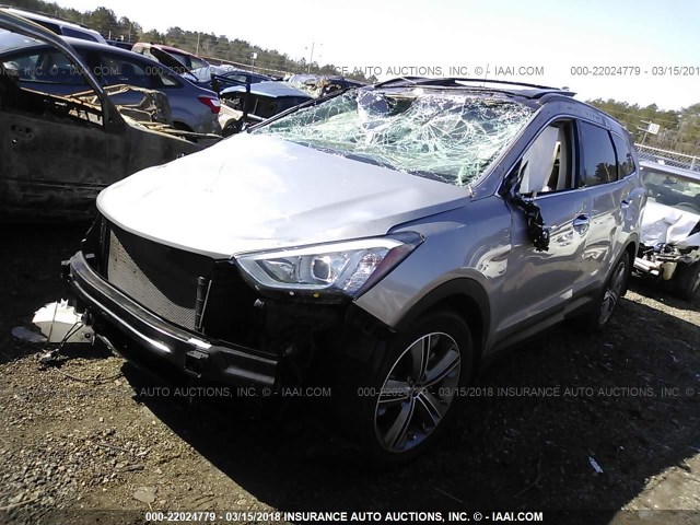 KM8SR4HF7FU108711 - 2015 HYUNDAI SANTA FE GLS/LIMITED SILVER photo 2