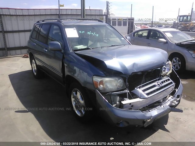 JTEGP21A360114396 - 2006 TOYOTA HIGHLANDER LIMITED BLUE photo 1