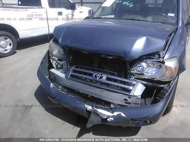 JTEGP21A360114396 - 2006 TOYOTA HIGHLANDER LIMITED BLUE photo 6