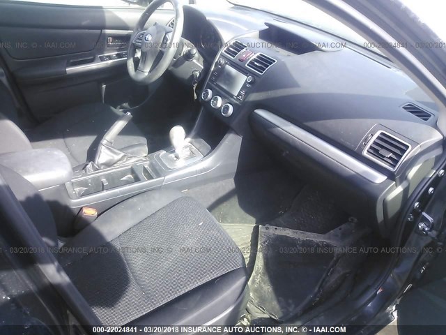 JF1GPAA63F8208599 - 2015 SUBARU IMPREZA GRAY photo 5