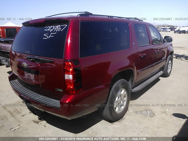 1GNUKJE36AR269693 - 2010 CHEVROLET SUBURBAN K1500 LT MAROON photo 4