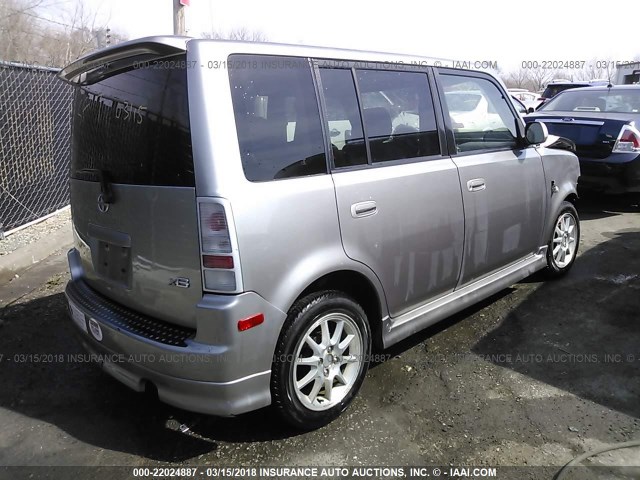 JTLKT324X64116975 - 2006 TOYOTA SCION XB ვერცხლისფერი ფოტო 4