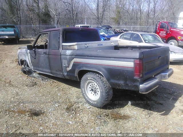 1FTCR14T0JPC13651 - 1988 FORD RANGER SUPER CAB BLACK photo 3