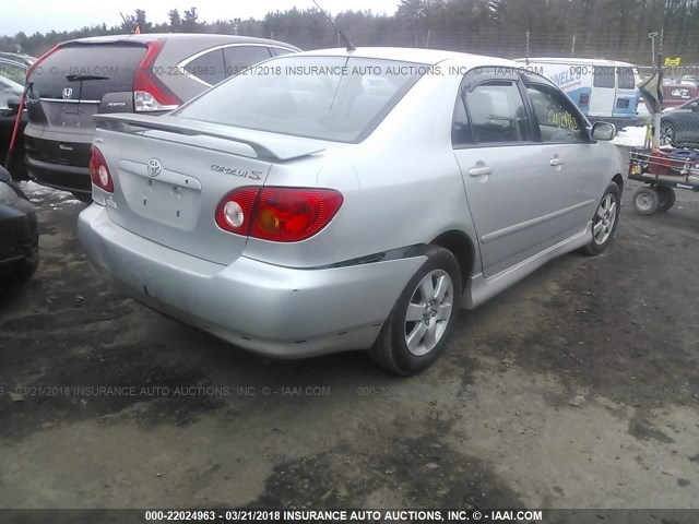 1NXBR32E83Z131761 - 2003 TOYOTA COROLLA CE/LE/S SILVER photo 4