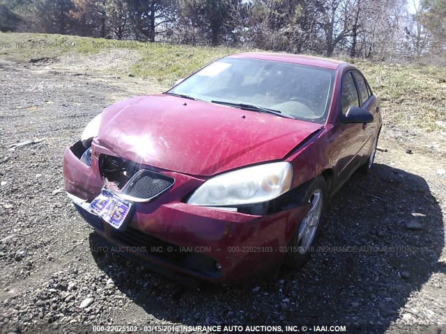 1G2ZG58N574101414 - 2007 PONTIAC G6 SE RED photo 2