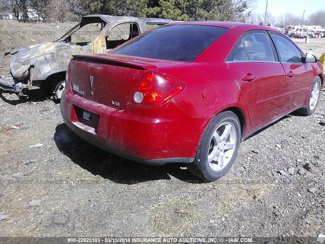 1G2ZG58N574101414 - 2007 PONTIAC G6 SE RED photo 4