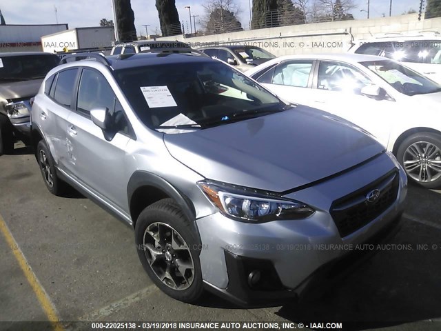 JF2GTACC3J8250077 - 2018 SUBARU CROSSTREK PREMIUM SILVER photo 1