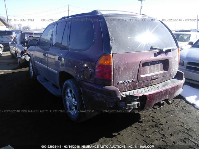 1GKDT33S792101856 - 2009 GMC ENVOY SLE BURGUNDY photo 3