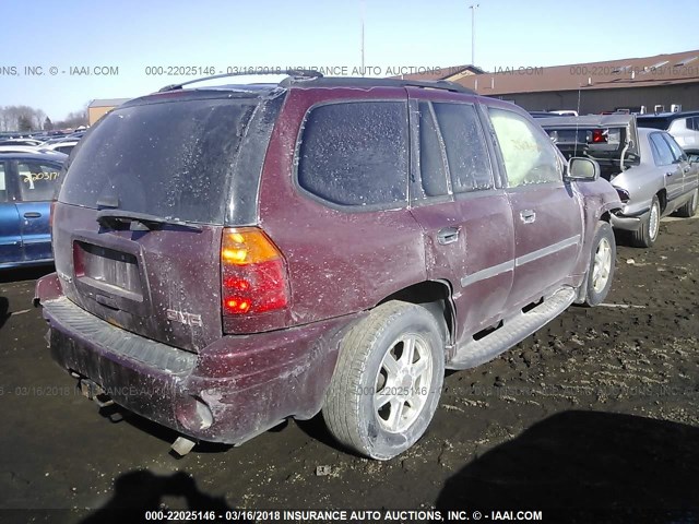 1GKDT33S792101856 - 2009 GMC ENVOY SLE BURGUNDY photo 4