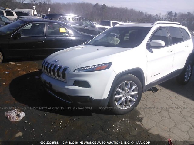 1C4PJMDS3EW129000 - 2014 JEEP CHEROKEE LIMITED WHITE photo 2