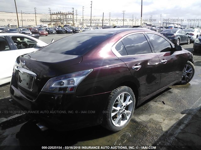 1N4AA5AP4EC907498 - 2014 NISSAN MAXIMA S/SV PURPLE photo 4