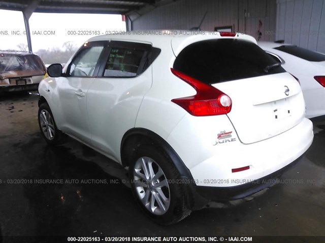 JN8AF5MR9CT105300 - 2012 NISSAN JUKE S/SV/SL WHITE photo 3