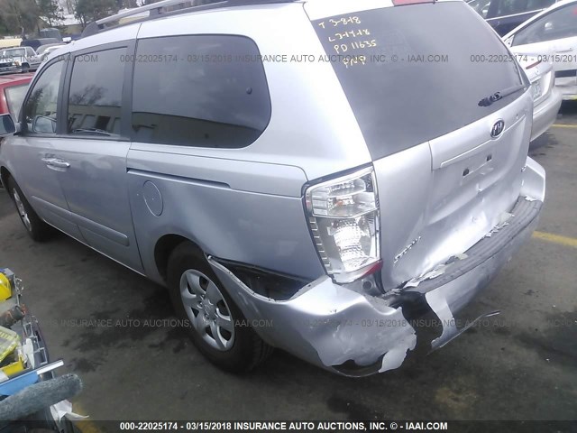 KNDMB233286229463 - 2008 KIA SEDONA EX/LX SILVER photo 3