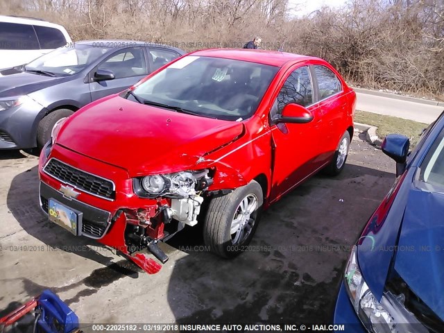 1G1JC5SH5C4147755 - 2012 CHEVROLET SONIC LT RED photo 2