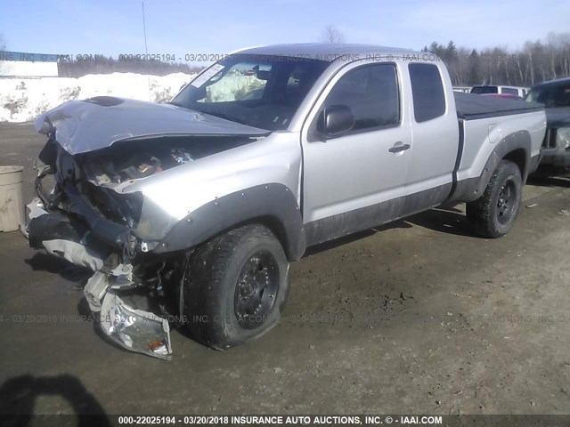 5TEUU42N17Z390297 - 2007 TOYOTA TACOMA ACCESS CAB SILVER photo 2