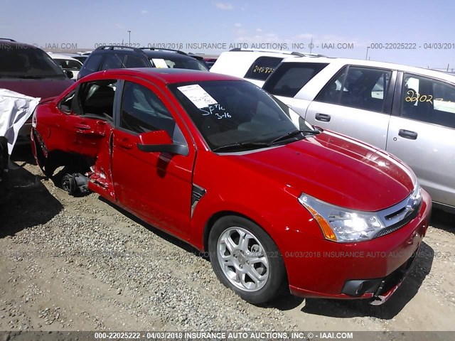 1FAHP35N98W169825 - 2008 FORD FOCUS SE/SEL/SES RED photo 1