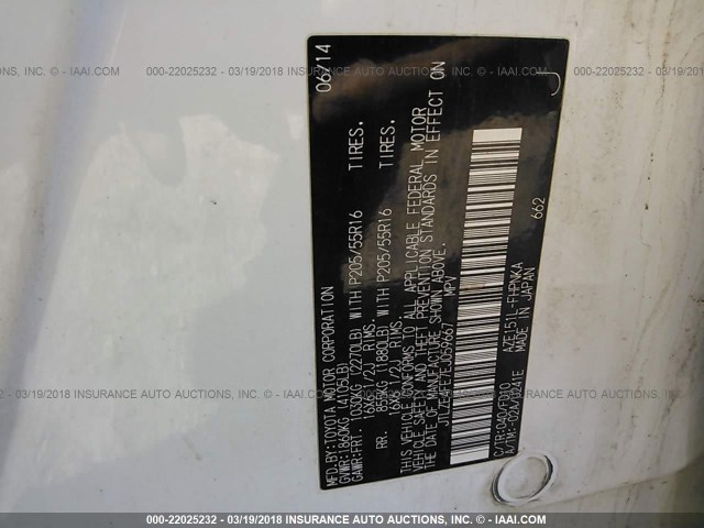 JTLZE4FE7EJ059667 - 2014 TOYOTA SCION XB თეთრი ფოტო 9