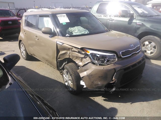 KNDJN2A22F7220953 - 2015 KIA SOUL BROWN photo 1