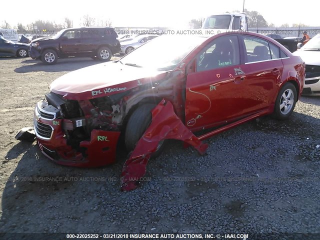 1G1PE5SB7G7202078 - 2016 CHEVROLET CRUZE LIMITED LT RED photo 2