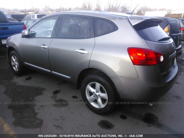 JN8AS5MV2DW665670 - 2013 NISSAN ROGUE S/SV GRAY photo 3