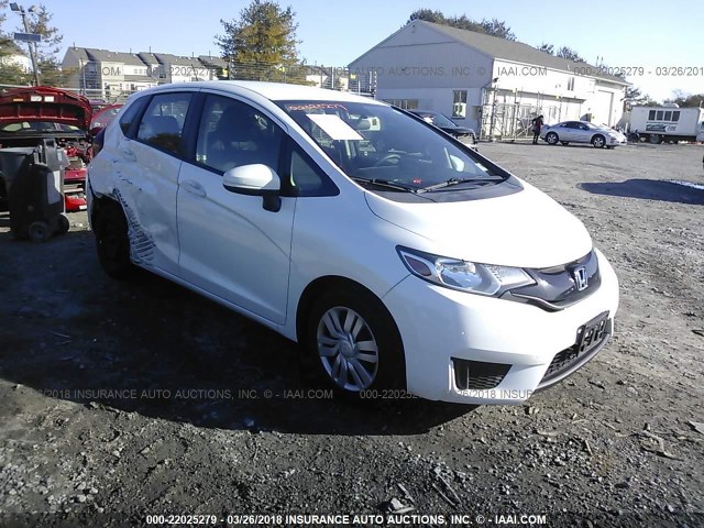 3HGGK5H57FM752873 - 2015 HONDA FIT LX WHITE photo 1