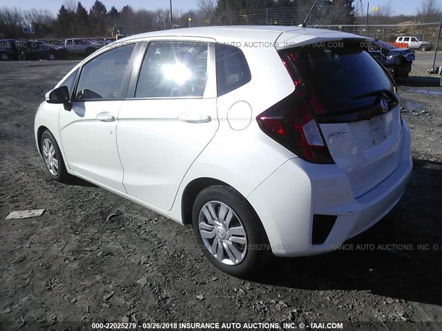 3HGGK5H57FM752873 - 2015 HONDA FIT LX WHITE photo 3