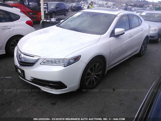 19UUB1F55FA015036 - 2015 ACURA TLX TECH WHITE photo 2