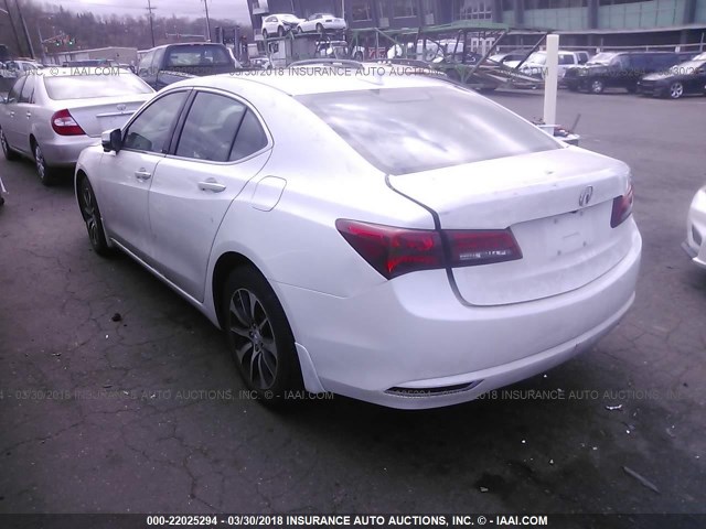 19UUB1F55FA015036 - 2015 ACURA TLX TECH WHITE photo 3