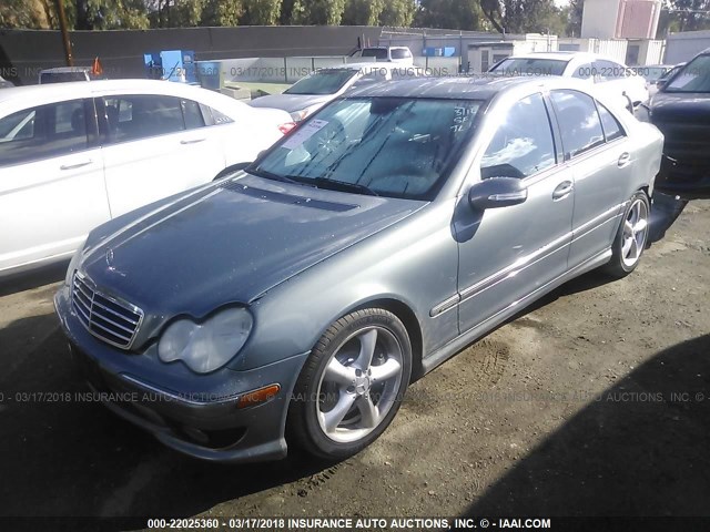 WDBRF52H66F795775 - 2006 MERCEDES-BENZ C GENERATION 2006 230 BLUE photo 2