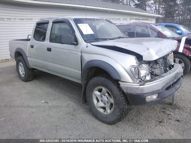 5TEHN72N34Z395738 - 2004 TOYOTA TACOMA DOUBLE CAB SILVER photo 1