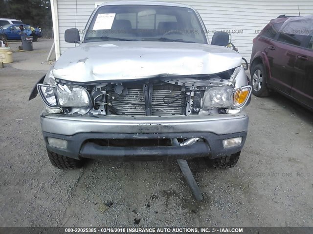 5TEHN72N34Z395738 - 2004 TOYOTA TACOMA DOUBLE CAB SILVER photo 6