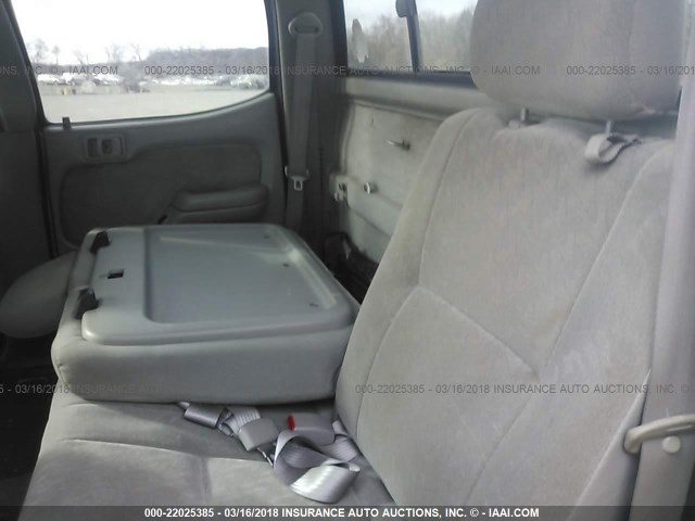 5TEHN72N34Z395738 - 2004 TOYOTA TACOMA DOUBLE CAB SILVER photo 8