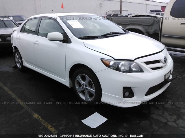 2T1BU4EE1BC617313 - 2011 TOYOTA COROLLA S/LE WHITE photo 1