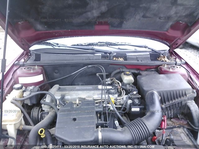 1G2NE52F54M620352 - 2004 PONTIAC GRAND AM SE MAROON photo 10