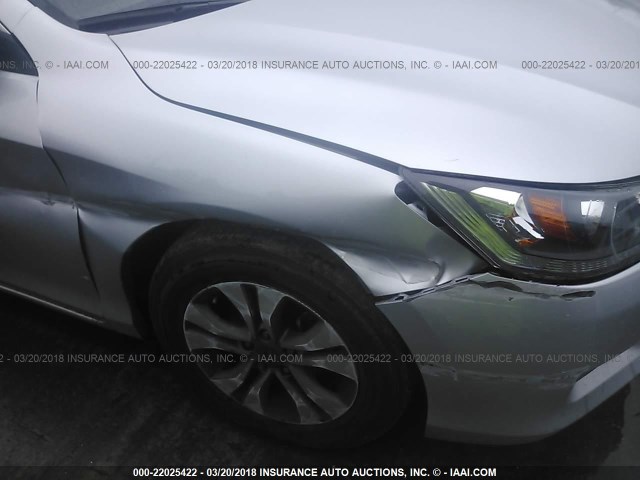 1HGCR2F35FA104827 - 2015 HONDA ACCORD LX SILVER photo 6