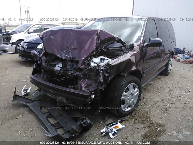 1GNDV23W18D113305 - 2008 CHEVROLET UPLANDER LS BURGUNDY photo 2
