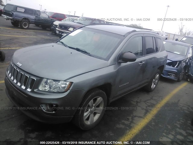 1J4NT1FA0BD249682 - 2011 JEEP COMPASS SPORT GRAY photo 2